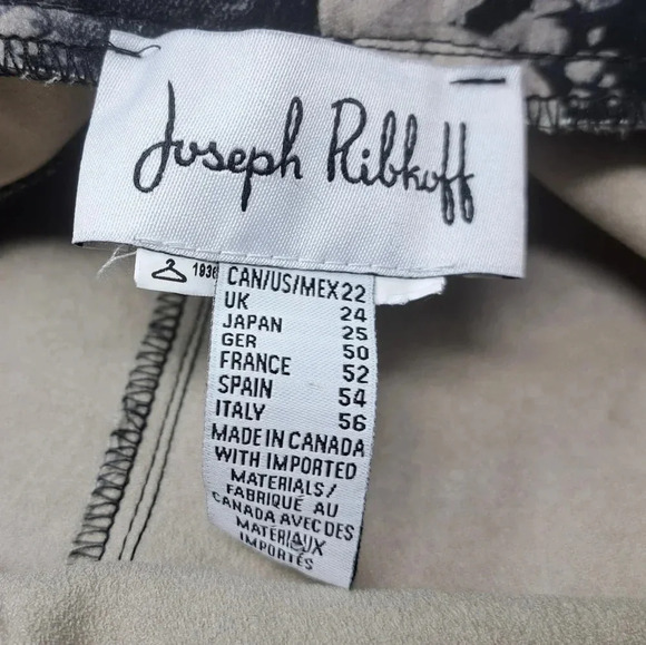 Joseph Ribkoff Women's Floral Pants Zip  Cuff Stretch Canada Plus Size 22 US - Picture 5 of 13